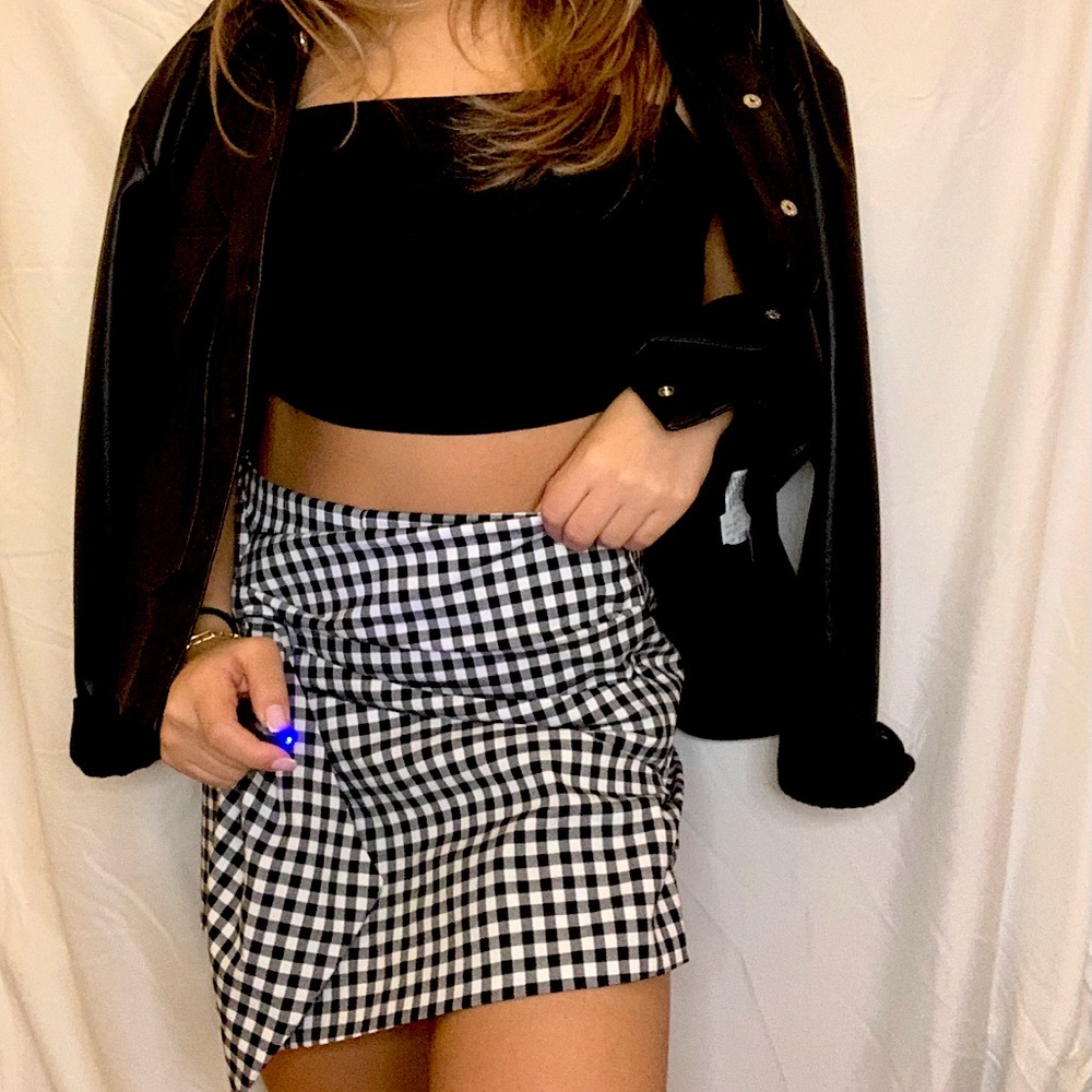 Zara Gingham Skort